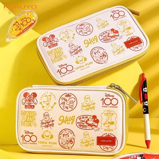 日本KOKUYO国誉烧饼包迪士尼联名第二弹喜笑欢颜学生用多功能笔袋