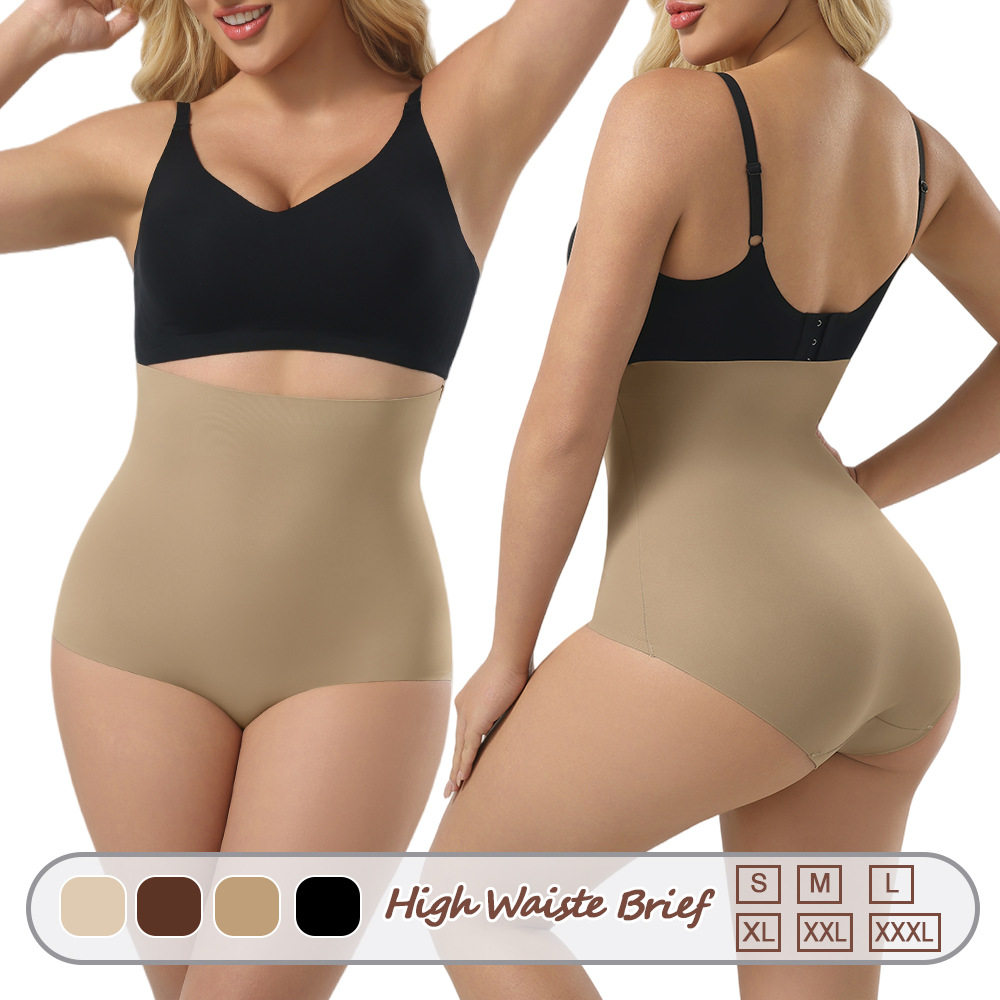 展润跨境1370无痕高腰产后修复薄款提臀塑美体形收腹批发三角内裤