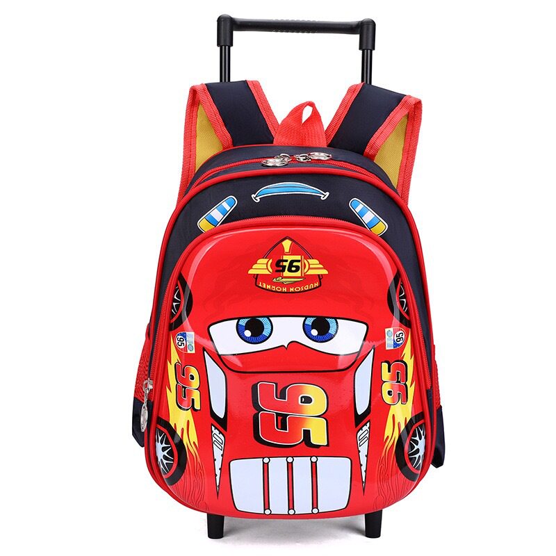 日本品质好包儿童拉杆书包幼儿园3D硬壳双肩大容量背包小学生书包