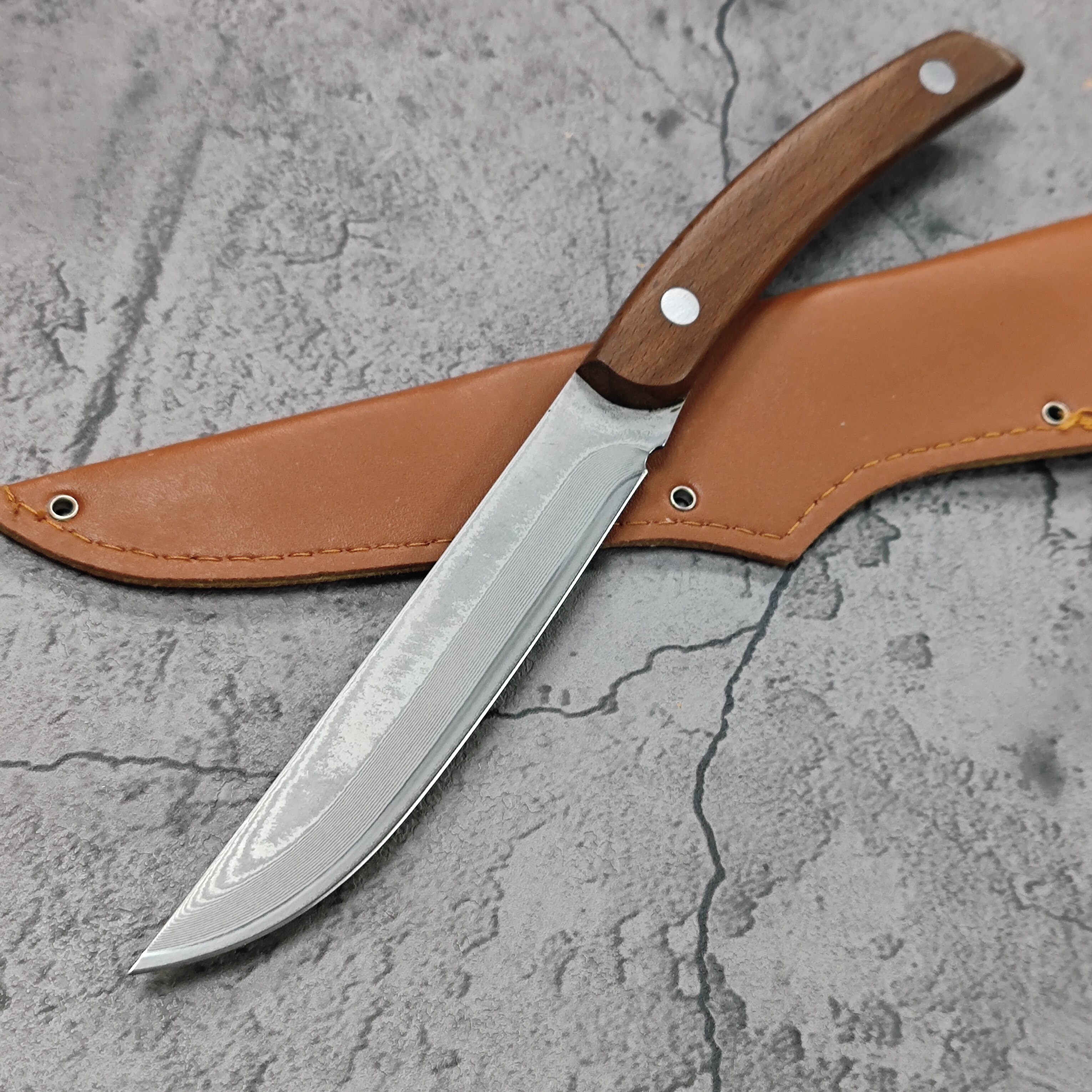 大马士革钢水果刀多用小刀VG10钢芯万用刀削皮刀切肉料理蔬菜刀具