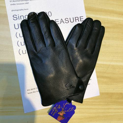 蒂羽森男士鹿皮分指手套鹿皮手套