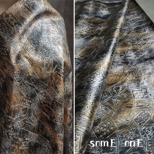 复古澳门赌局扑克皮革 防水皮革布 diy设计造型硬挺背景装饰面料