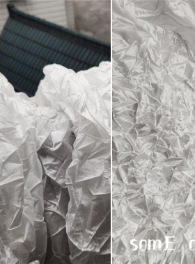 设计师布料 三宅一生起伏凹凸再生面料 褶皱服装连衣裙婚庆礼服布