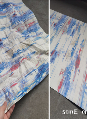 蓝色涂抹幻彩 重工肌理造型褶皱创意婚庆装饰diy背景设计面料布