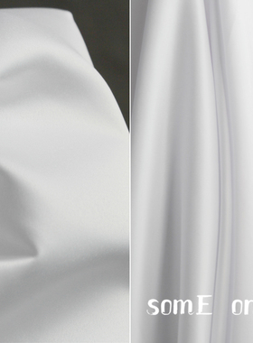 进口白色礼服婚纱段贡缎面料厚实挺括型高级定制丝光绸缎设计布料