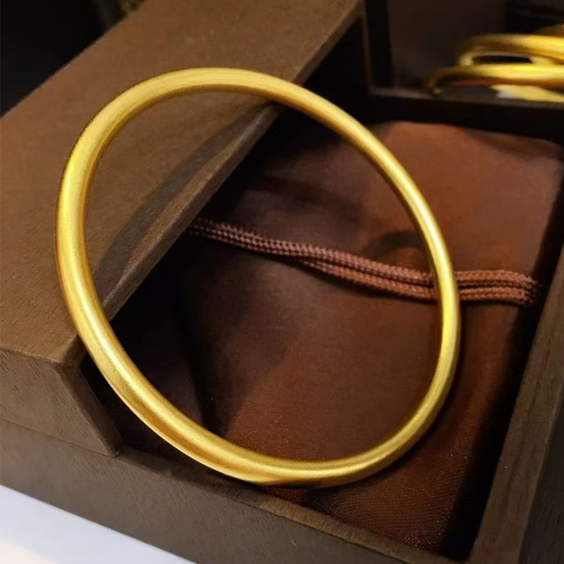 福中禧简美镀金素圈手环女