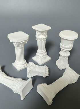 ins风复古罗马柱摆件欧美风装饰品石膏雕像拍照摄影背景装饰品