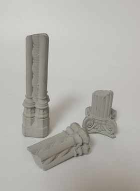 建筑欧式方形罗马柱装饰水泥混凝土鱼缸造景创意装饰布景桌面摆件