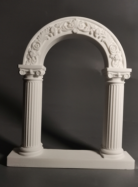 麦田里原创欧式拱门浅浮雕石膏立体艺术品家居摆件饰品拍照道具