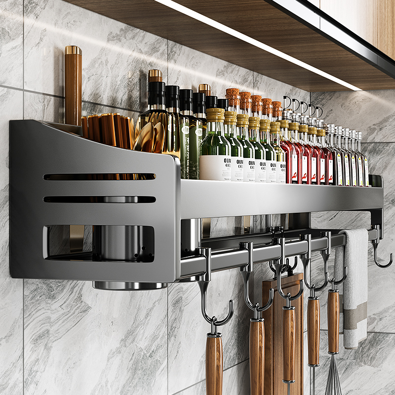 2023新款厨房置物架多功能调味品料用品家用大全壁挂刀架挂钩配件
