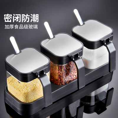 调料盒调味瓶罐盐罐厨房家用调味料品收纳盒高端新款玻璃味精罐子