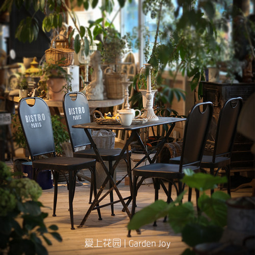 铁艺做旧复古餐椅爱上花园