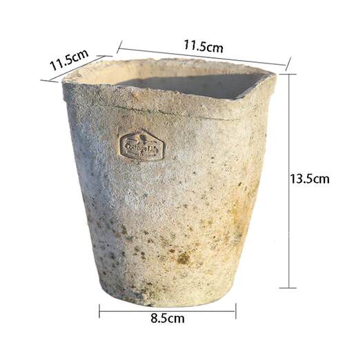 爱上花园粗陶多肉植物花盆泥盆黑红白15复古做旧透气瓦盆房子logo