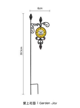 爱上花园丨园艺杂货 铁艺铁皮花园装饰  小路杆字JARDIN时钟花插