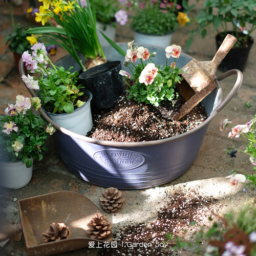 艺做旧铁皮双耳无孔拌盆