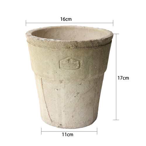 爱上花园粗陶多肉植物花盆泥盆43F复古做旧透气宽边瓦盆房子logo