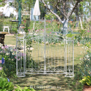 爱上花园庭院装饰阳台花园铁艺栅栏对开门法式铁艺花园矮门