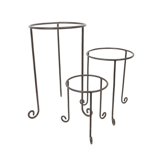 爱上花园家居庭院阳台装饰实用花盆架铁艺三足花盆架88