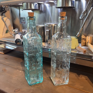 爱上花园复古浮雕玻璃瓶花园杂货家居厨房酱油醋香油酒瓶玻璃瓶