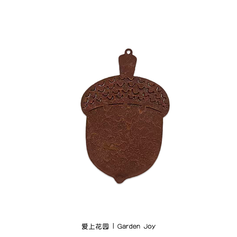 铁皮锈色花插橡果牌