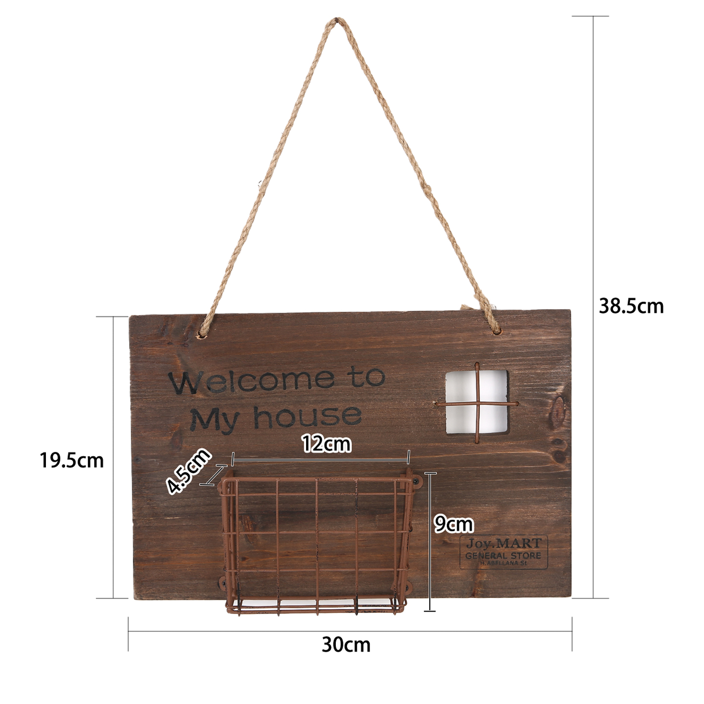 爱上花园家居阳台庭院壁挂装饰牌实木做旧复古壁挂欢迎牌