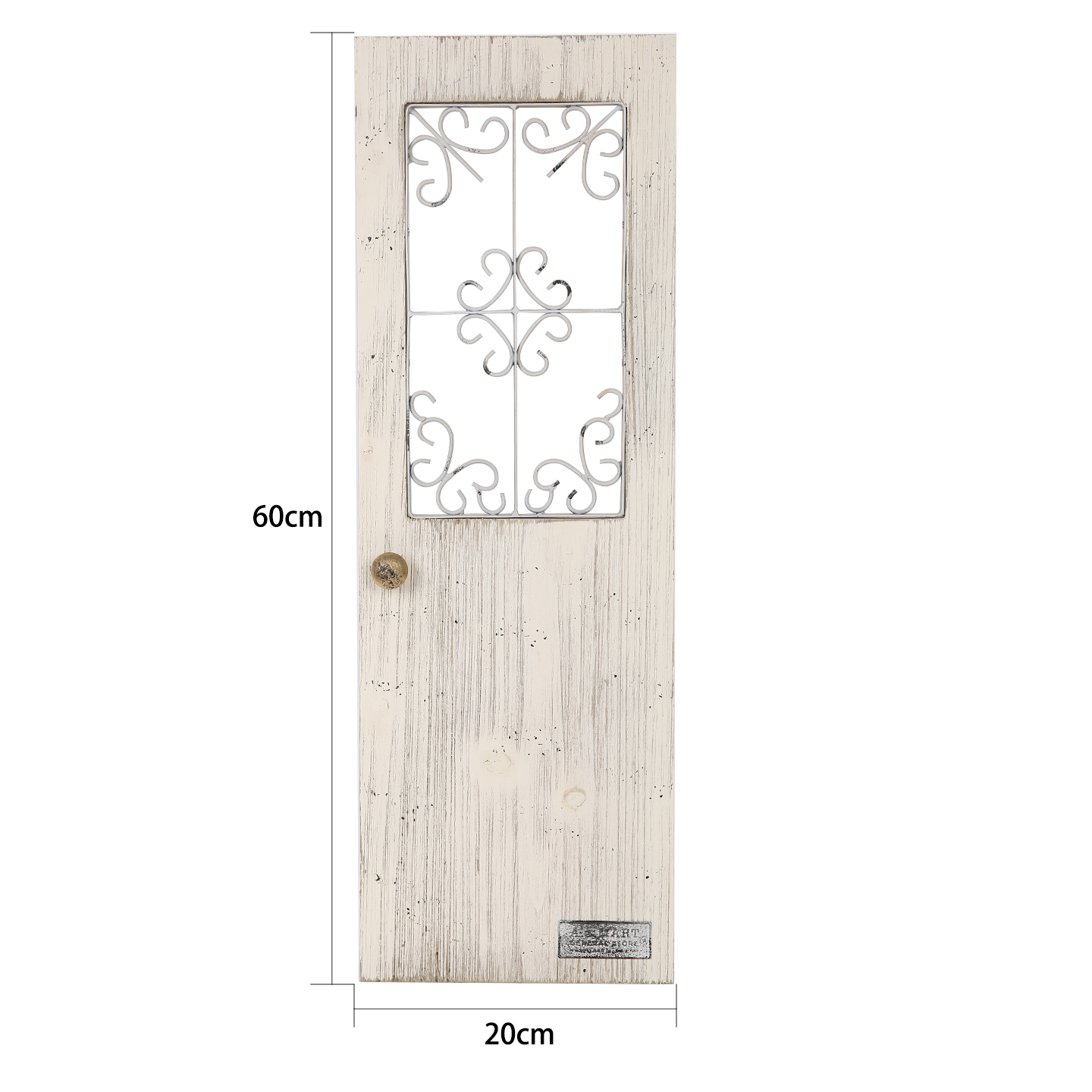 爱上花园家居庭院阳台实用壁挂实木做旧复古迷你木门壁挂背景