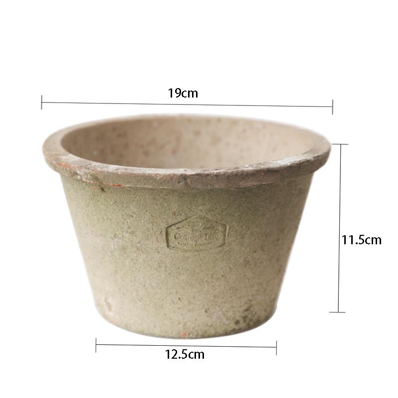 爱上花园粗陶多肉植物花盆泥盆黑红白01复古做旧透气瓦盆房子logo