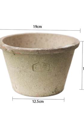 爱上花园粗陶多肉植物花盆泥盆黑红白01复古做旧透气瓦盆房子logo