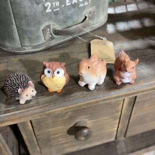 爱上花园庭院阳台家居杂货装饰 氧化镁迷你卡哇伊小动物随单包邮