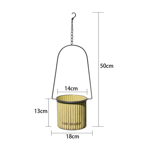 爱上花园花园杂货园艺饰品花盆复古做旧链条挂钩吊盆花盒