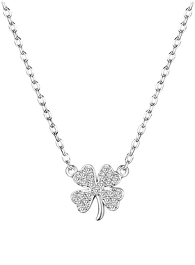 999纯银四叶草项链女幸运锁骨链