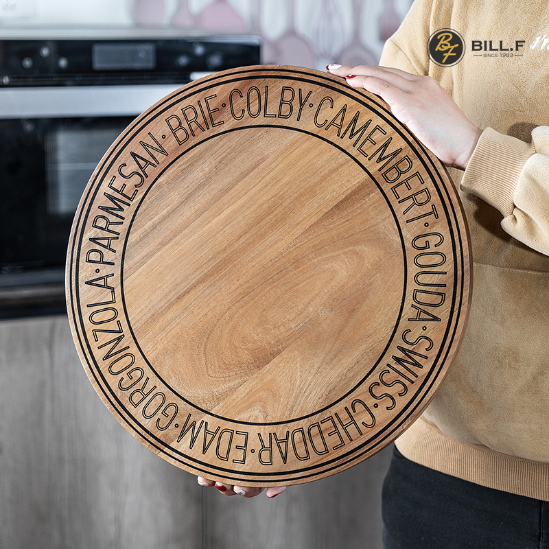 Bill.F相思木食物料理盘可旋转