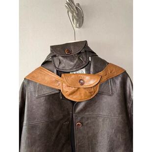 复古油蜡皮腰包时髦复古搭配配饰迷你小包时尚 百搭简约可调节胸包