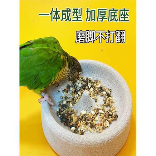 「宠生活」圆形鹦鹉石盆