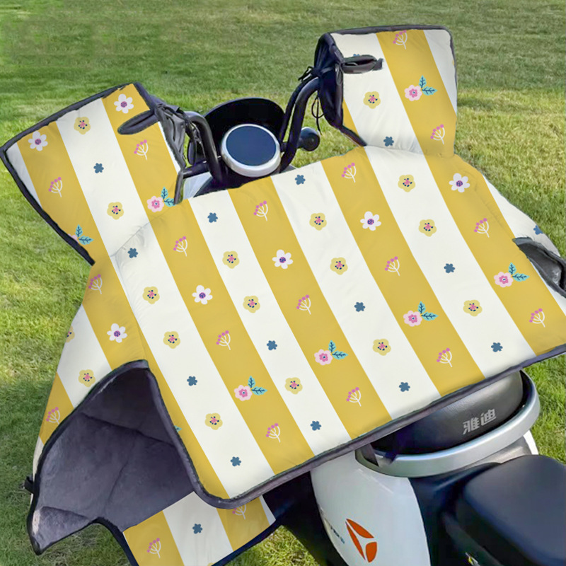 冬季挡风被加绒加厚可爱防水耐脏电动瓶摩托三轮车四季防风被