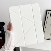 适用ipad保护壳iPadPro2025新款 9保护套白色y折带笔槽苹果mini7防弯摔10.2寸10.9红8轻薄 5平板11代10 air7
