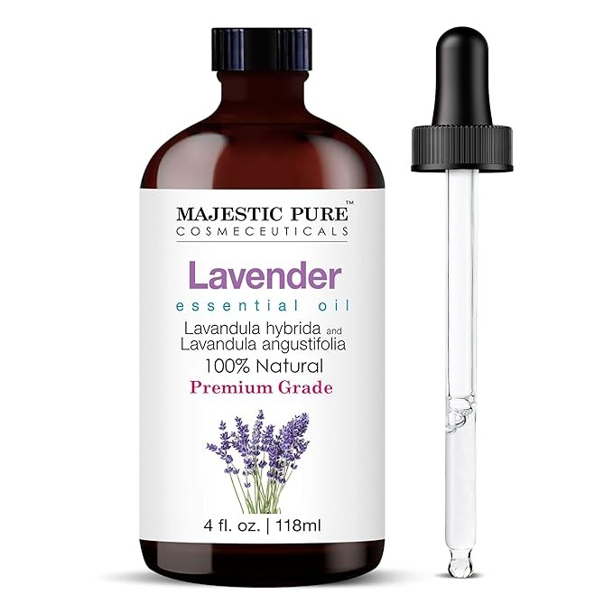 MAJESTIC PURE Lavender Essential Oil with Glass Dropper 100%