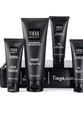 美国代购Tiege Hanley Men's Skin Care System Level 1、2、3