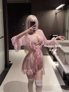 粉雾樱裳*性感睡衣女2026新款高级感纯欲风蕾丝吊带睡裙睡袍qqny
