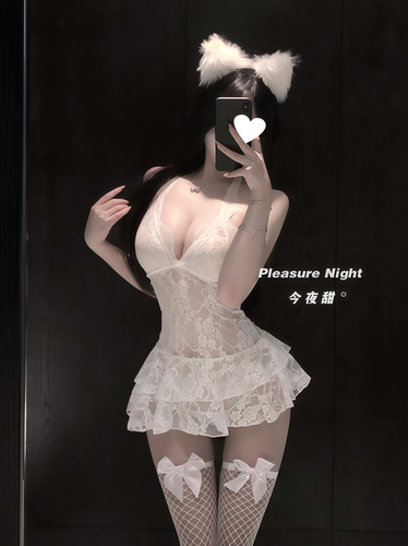芭蕾小兔*情趣诱惑内衣纯欲性感风蕾丝挂脖裙制服床上火辣睡衣女