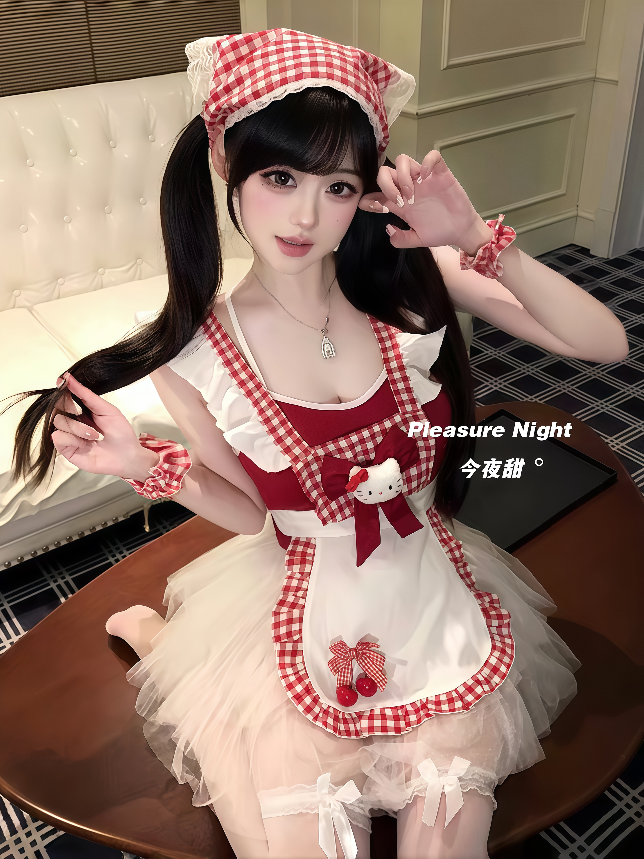 奶糖少女*日系软妹女仆cos服甜美可爱kitty睡裙纯欲性感制服qqny