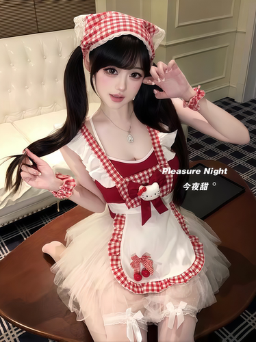 奶糖少女*日系软妹女仆cos服甜美可爱kitty睡裙纯欲性感制服qqny