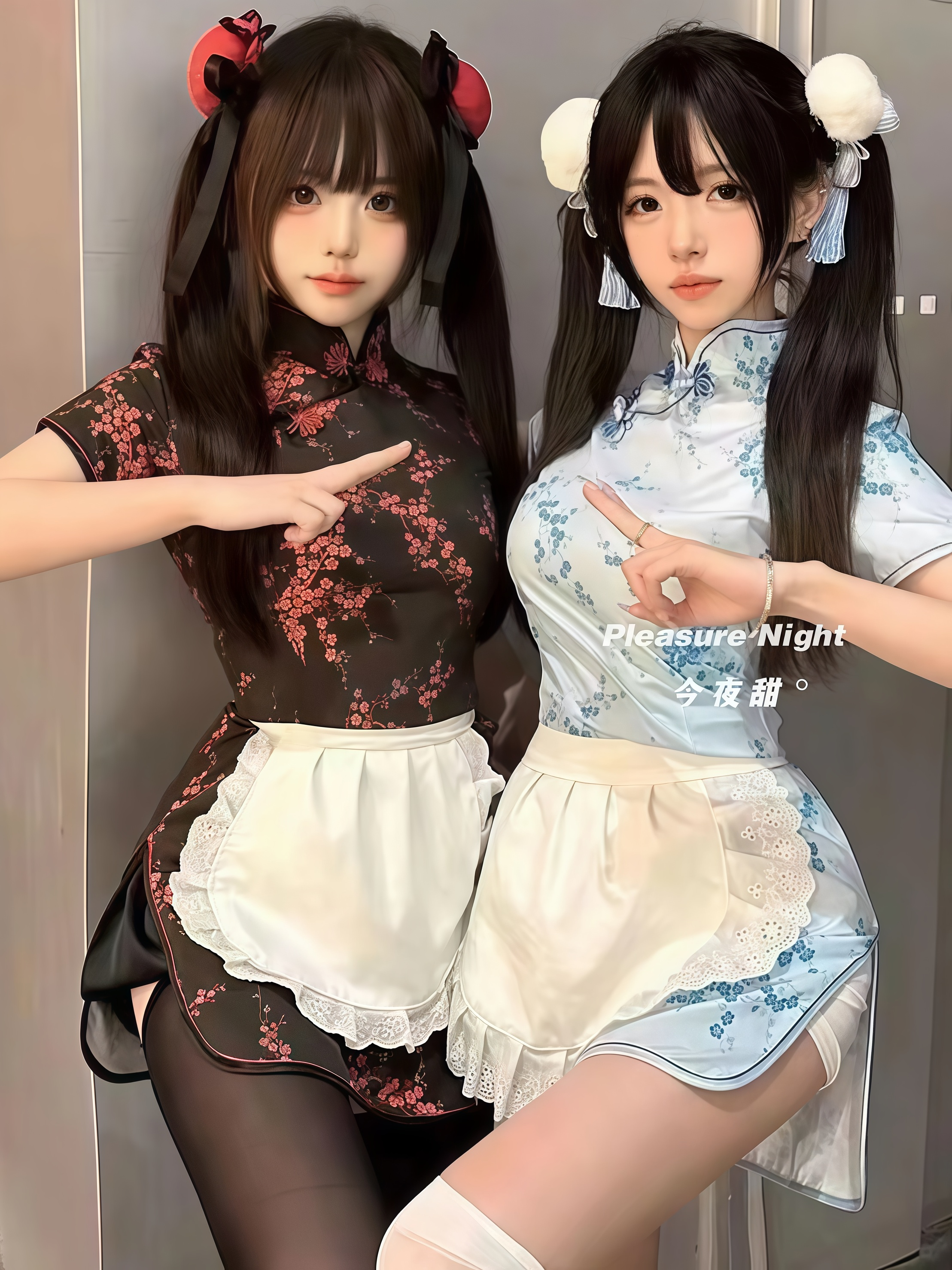 中华娘*大码Lolita女仆cos围裙国风旗袍连衣裙复古女学生出片穿搭