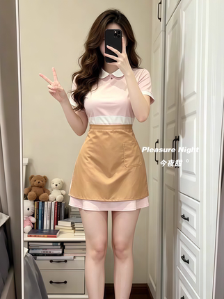好利来同款*好利来工装制服套装显瘦辣妹短裙御姐情侣趣味内衣cos