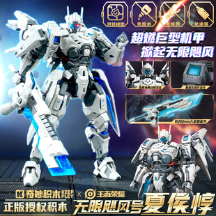 正版授权王者荣耀夏侯惇无限飓风号机甲模型奇妙积木男孩拼装玩具