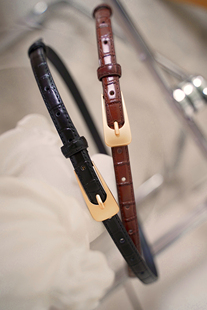 复古时髦鳄鱼纹真皮皮带Vintage细腰带小众设计文艺百搭腰封女士