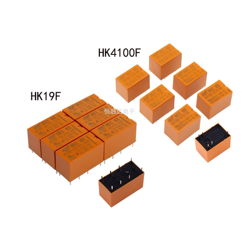 6/8脚 继电器 HK4100F/HK19F-DC5V-SHG 3V/9V/12V 24V 3A 汇科