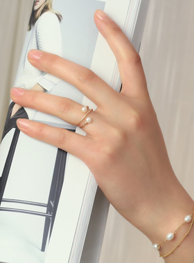 匠趣天然淡水小珍珠女可调节14K