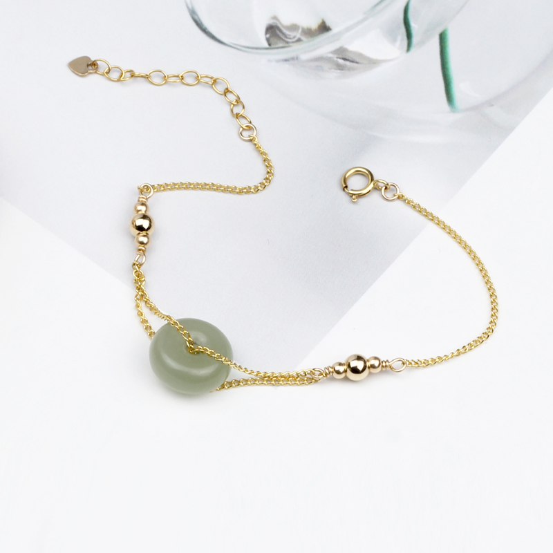 小众设计14k包金好运女平安扣