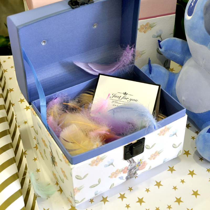 创意礼品盒长方形提箱大礼物鲜花手工包装圣诞情人母亲节生日礼盒